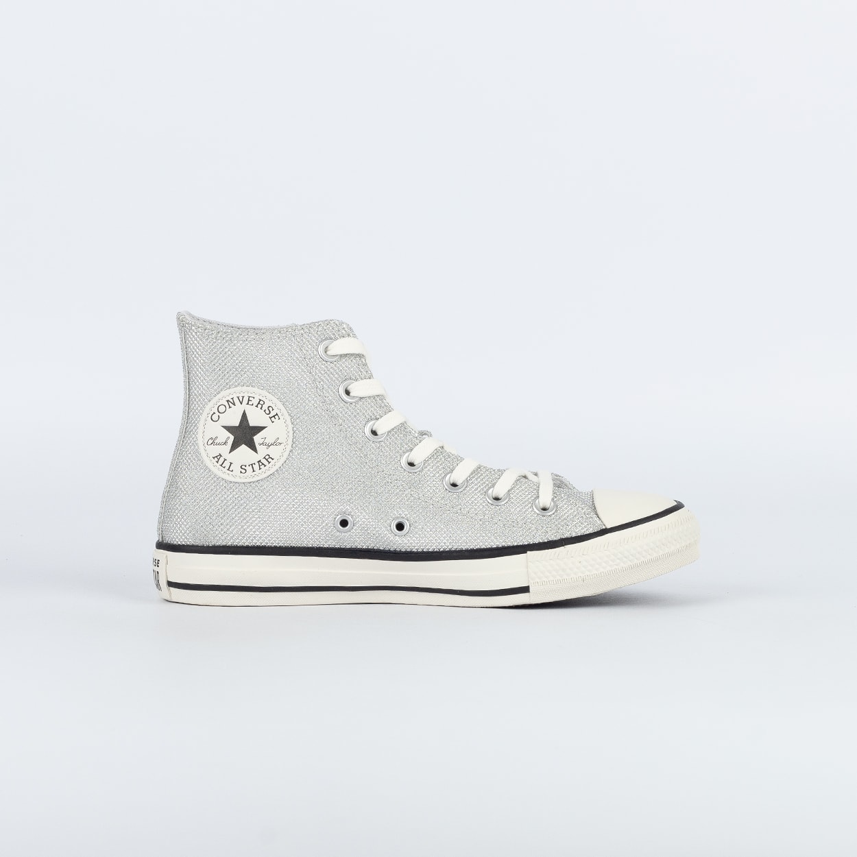 Tênis Converse Chuck Taylor All Star Hi Shine Prata Opaca Amendoa