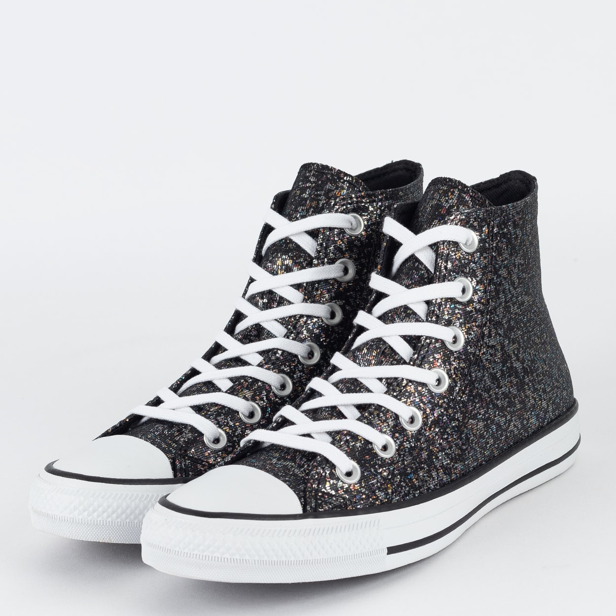Tênis Converse Chuck Taylor All Star Hi Shinefetti Preto Branco