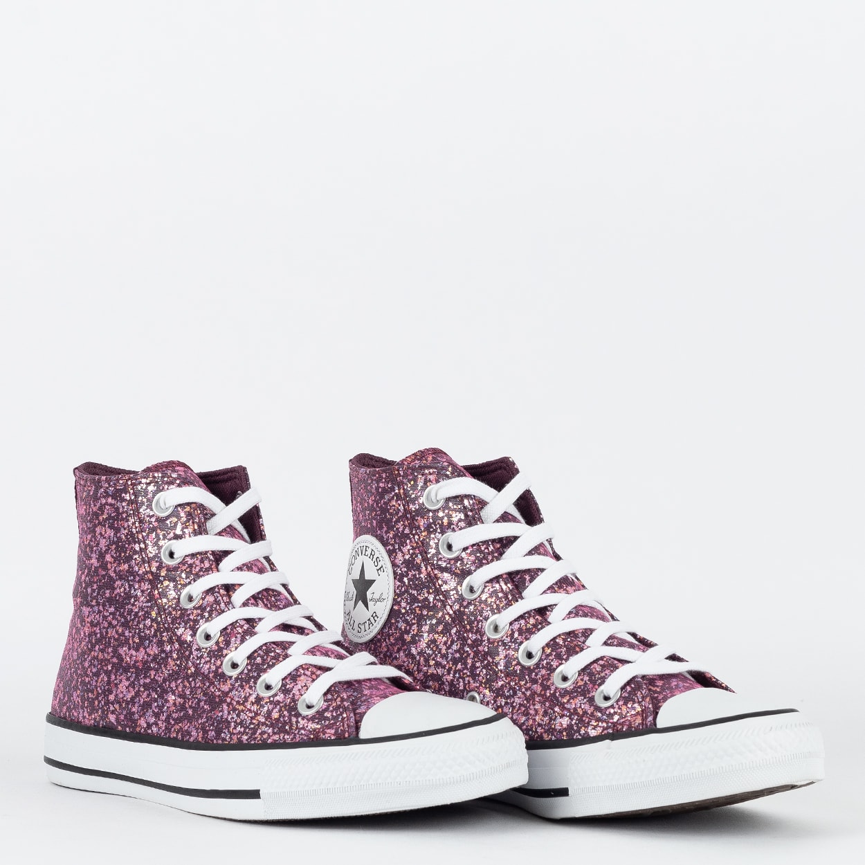 Tênis Converse Chuck Taylor All Star Hi Shinefetti Roxo Orquidea