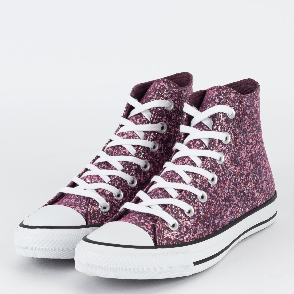 Tênis Converse Chuck Taylor All Star Hi Shinefetti Roxo Orquidea