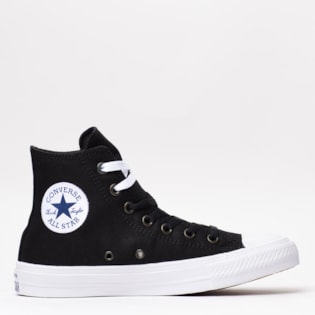 Tênis Converse Chuck Taylor All Star II Hi Black White Navy 553059 Tênis Converse Chuck Taylor All Star II Hi Black White Navy 553059
