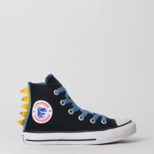 Tênis Converse Chuck Taylor All Star Kids Hi Preto Azul Escuro CK07510001 Tênis Converse Chuck Taylor All Star Kids Hi Preto Azul Escuro CK07510001