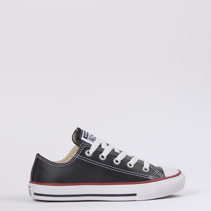 Tênis Converse Chuck Taylor All Star Kids Ox Preto Vermelho CK04200003