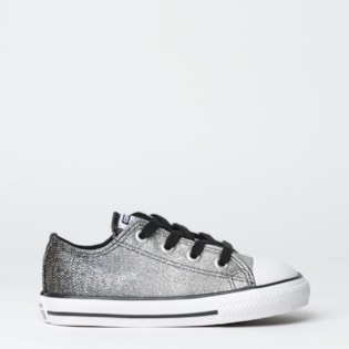 Tênis Converse Chuck Taylor All Star Kids Prata Puro CK06800002 Tênis Converse Chuck Taylor All Star Kids Prata Puro CK06800002