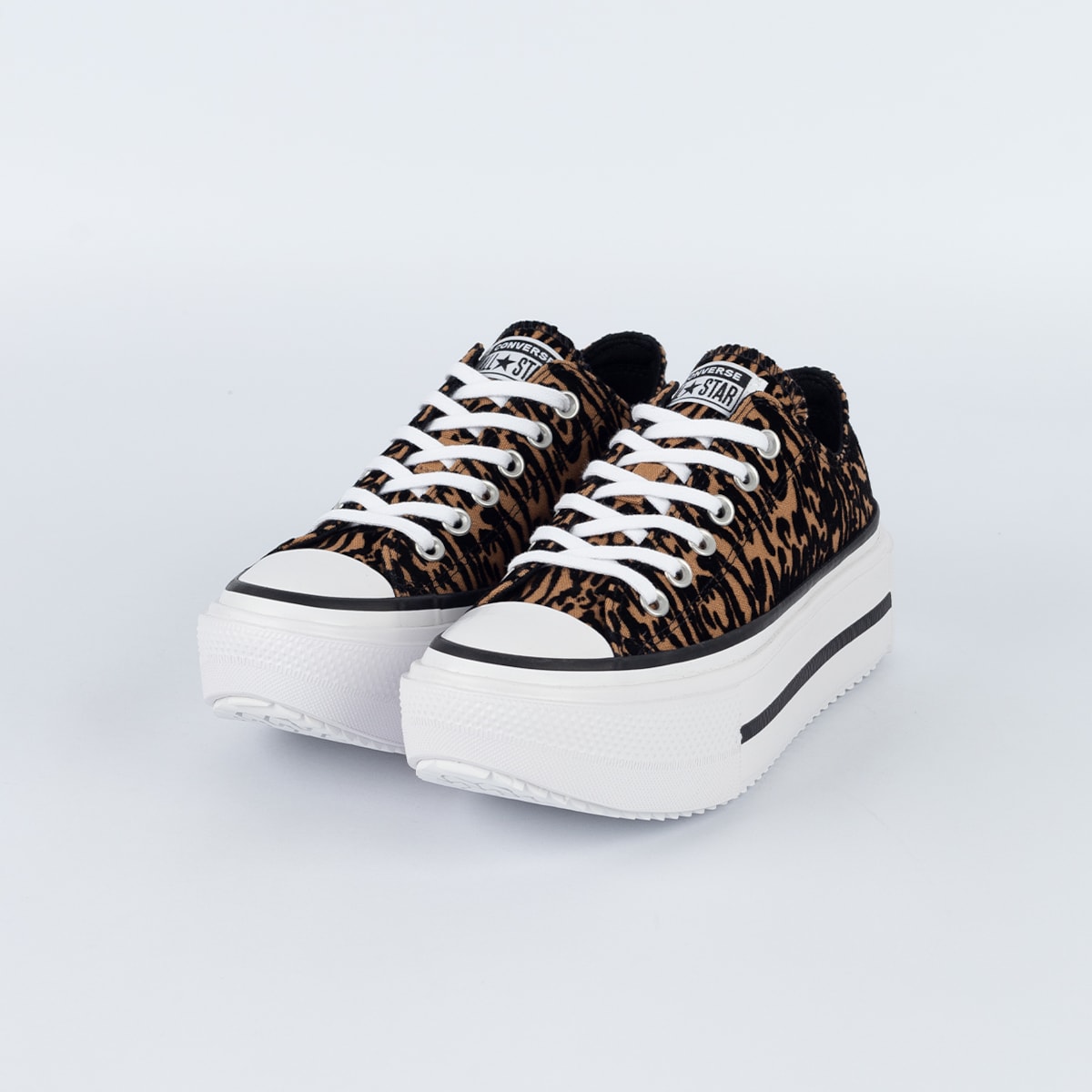 All Star Stack Form Tênis Converse Chuck Taylor All Star Lift Double Stack Ox Animal Print ...