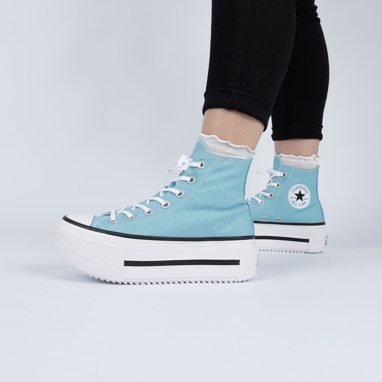 靴 knmen151-0861 CONVERSE ALL STAR Tênis Converse Chuck Taylor All Star Lift Double Stack Platform Hi