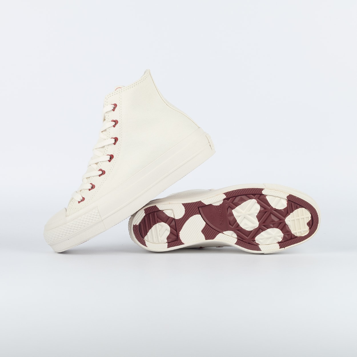 love converse 様 Tênis Converse Chuck Taylor All Star Lift Hi Chucks In Love Branco