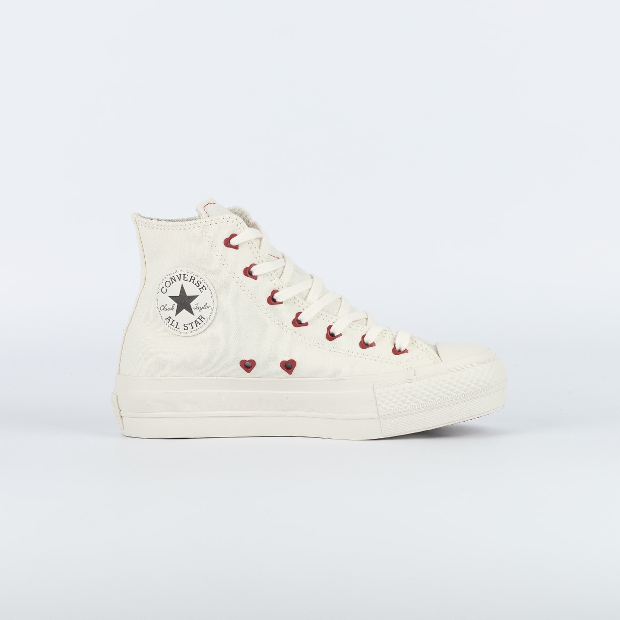 Tênis Converse Chuck Taylor All Star Lift Hi Chucks In Love Branco