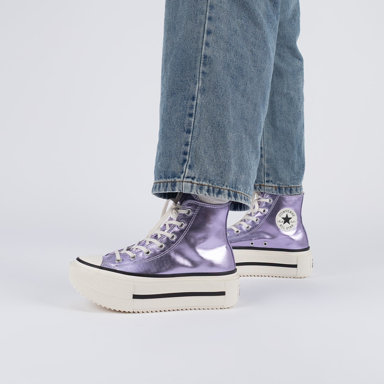 Tênis Converse Chuck Taylor All Star Lift Hi Double Stack Shine