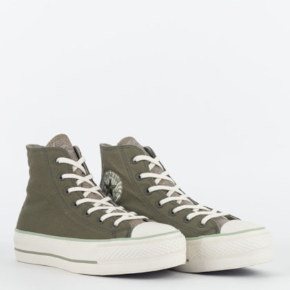 Tênis Converse Chuck Taylor All Star Lift Hi Festival + Marble Verde Musgo CT24580002