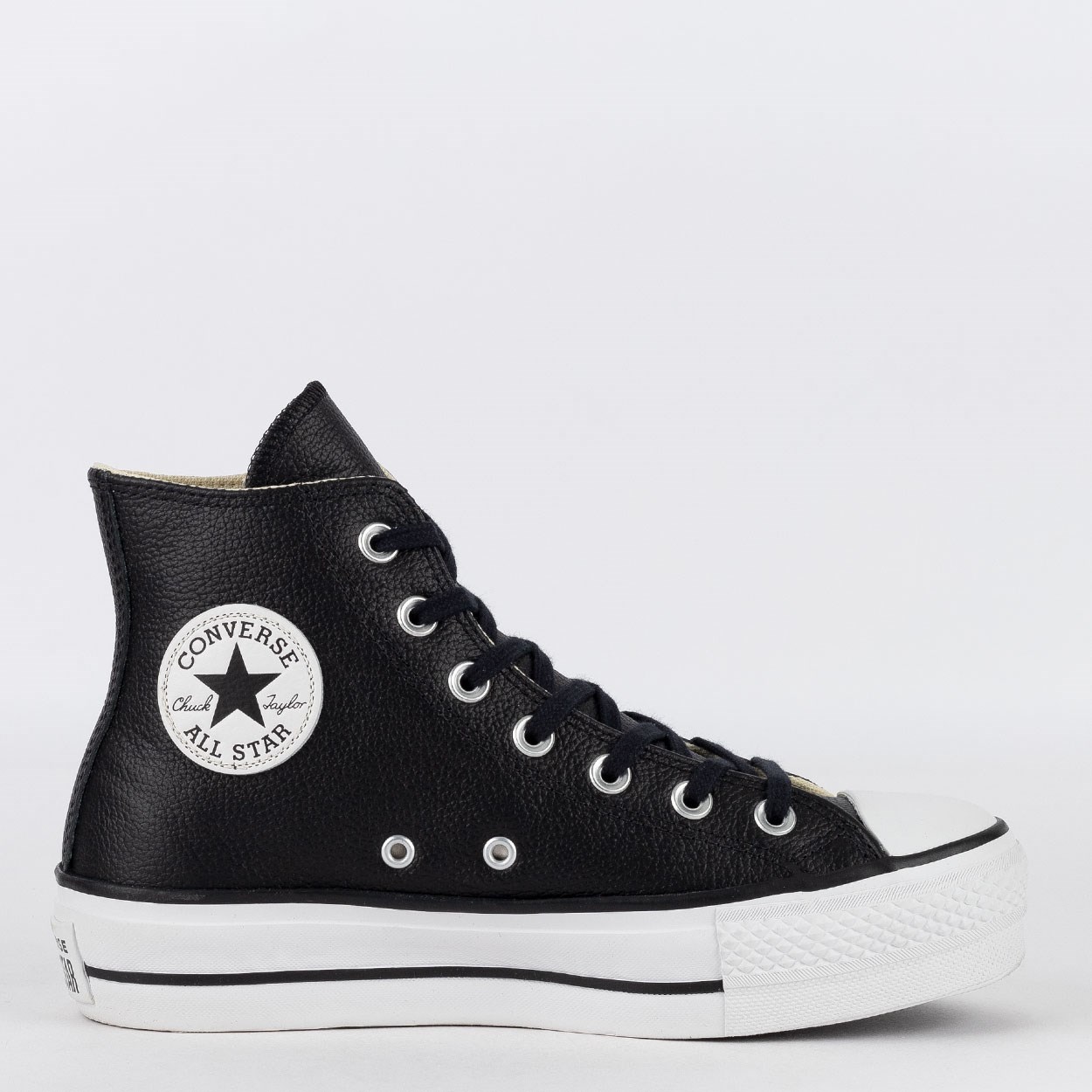 white leather chuck taylor all-star lift high sneakers