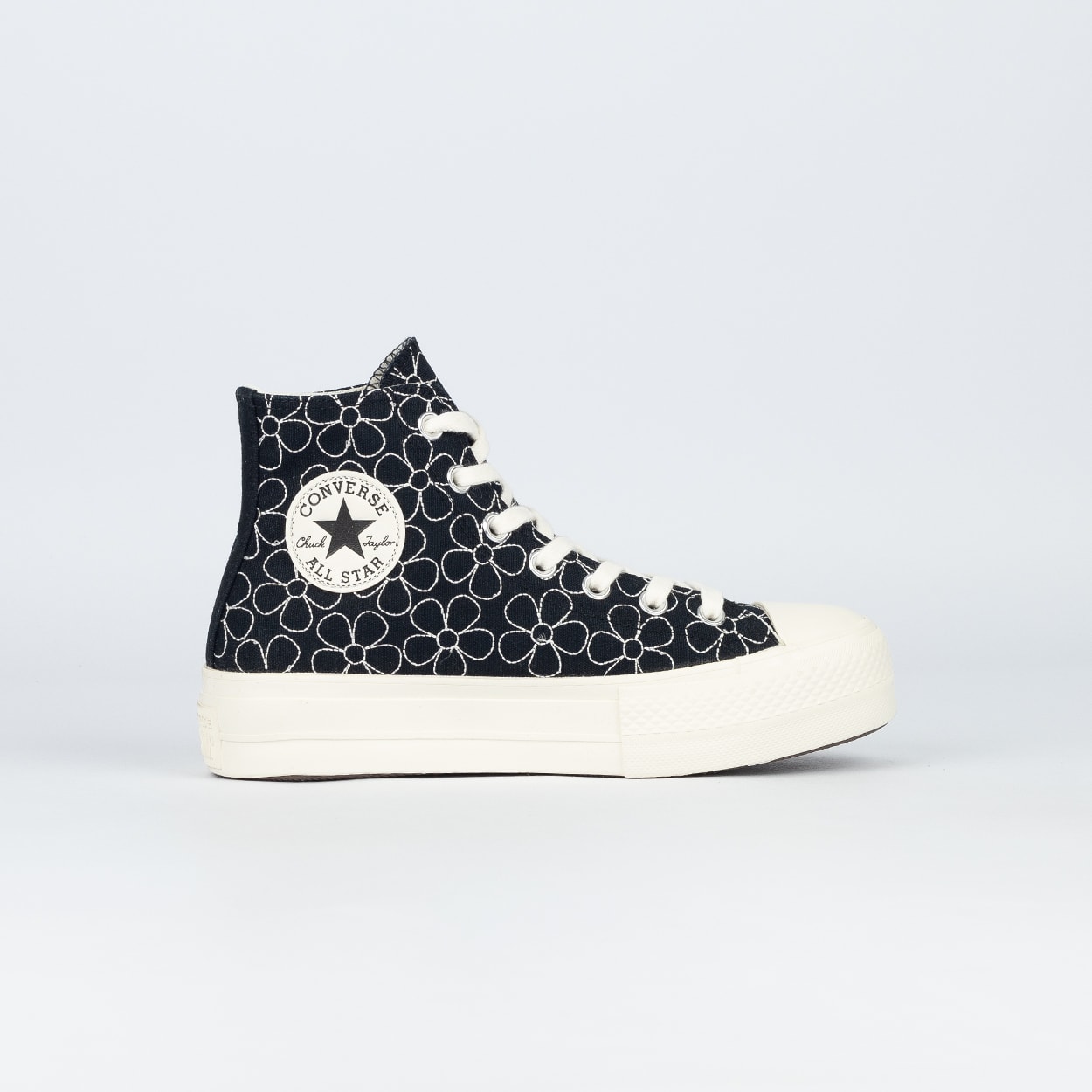 【g-rap】Chuck T STANDING TALL Tênis Converse Chuck Taylor All Star Lift Hi Petal Pop Black Egret