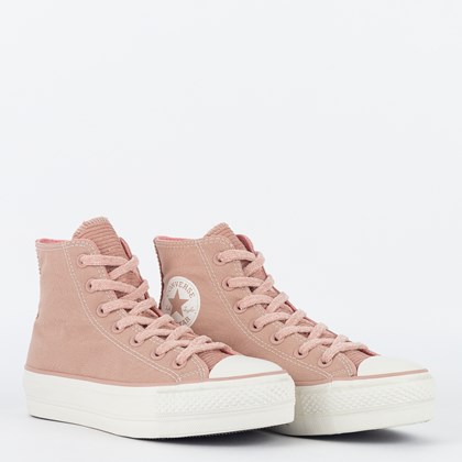 Tênis Converse Chuck Taylor All Star Lift Hi Workwear Textures Rosa Crepusculo CT24030001