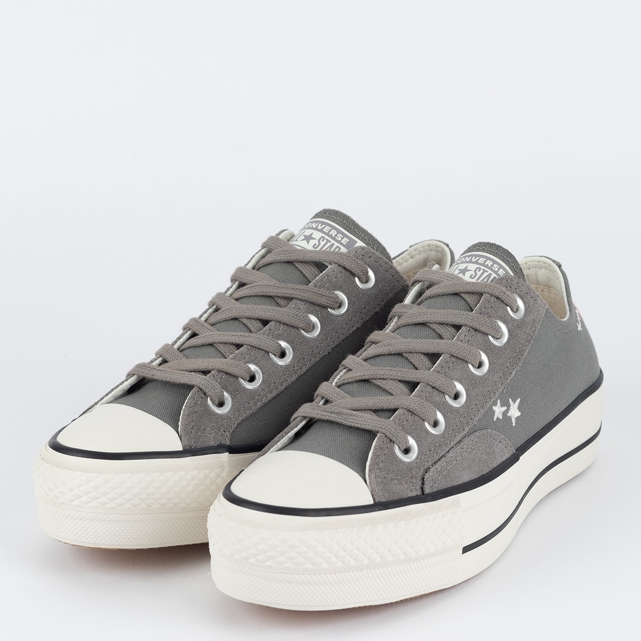 Tênis converse chuck taylor all fashion star platform ox cinza puro ct09030001