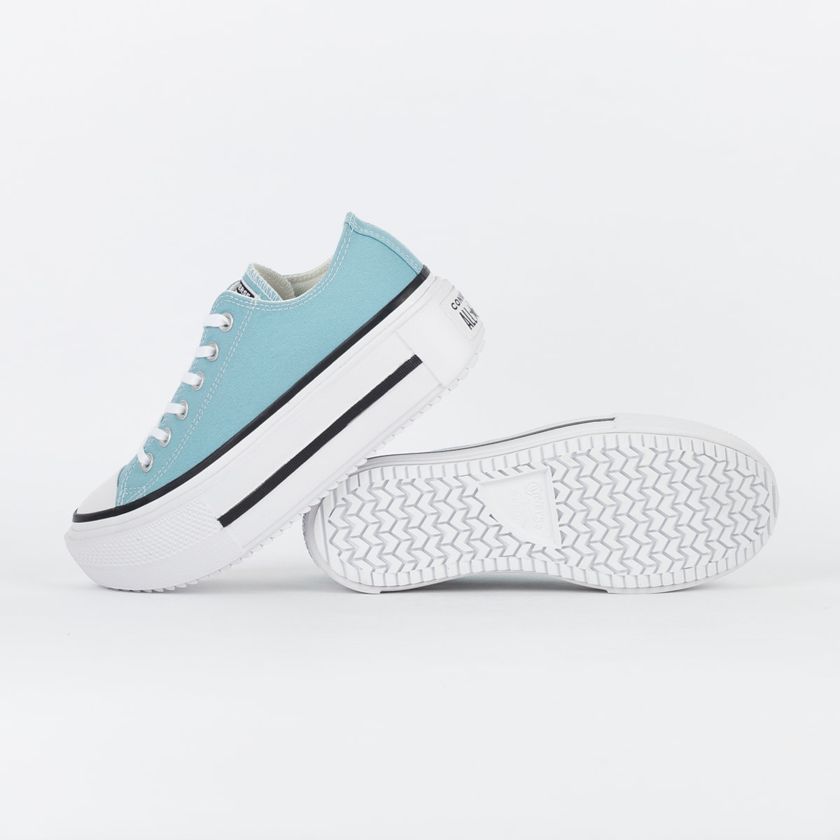 All Star Stack Form Tênis Converse Chuck Taylor All Star Lift Ox Double Stack Ox Deja Blue ...