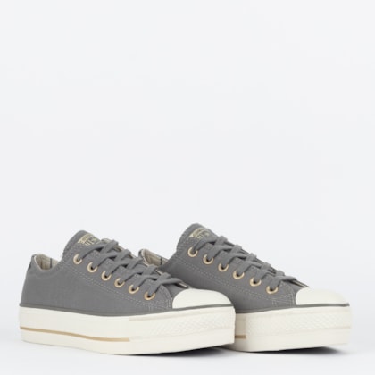 Tênis Converse Chuck Taylor All Star Lift Ox Modern Tailored Cinza Escuro CT28280002