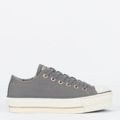 Tênis Converse Chuck Taylor All Star Lift Ox Modern Tailored Cinza Escuro CT28280002