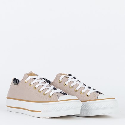 Tênis Converse Chuck Taylor All Star Lift Ox Play On Fashion Rosa Nude CT26550001