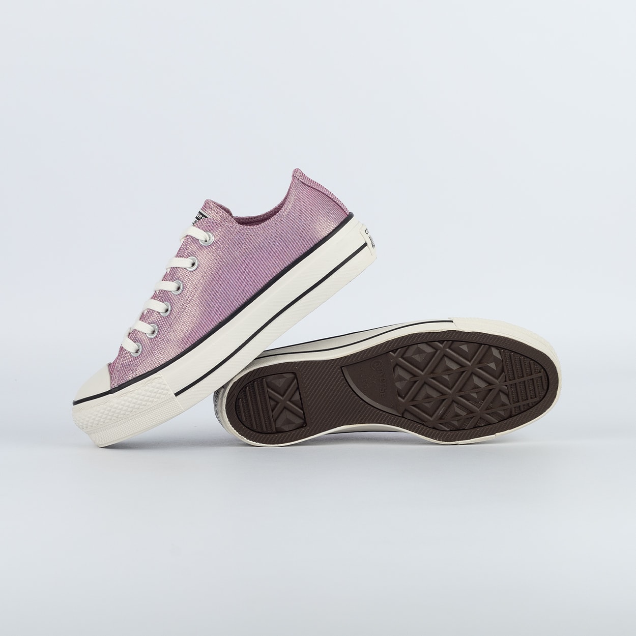 Tênis Converse Chuck Taylor All Star Lift Ox Shine Rosa Fosco