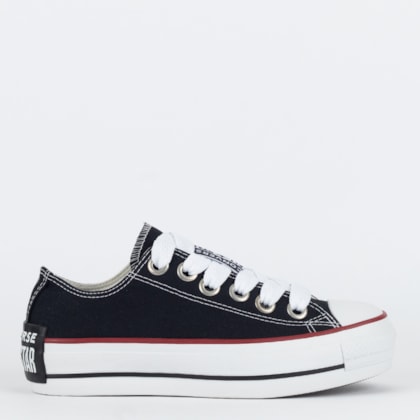 Tênis Converse Chuck Taylor All Star Lift Ox Sketch Preto Branco Grena CT28010001