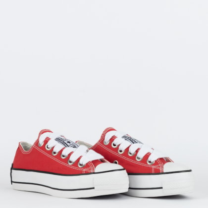 Tênis Converse Chuck Taylor All Star Lift Ox Sketch Vermelho Branco CT28010003