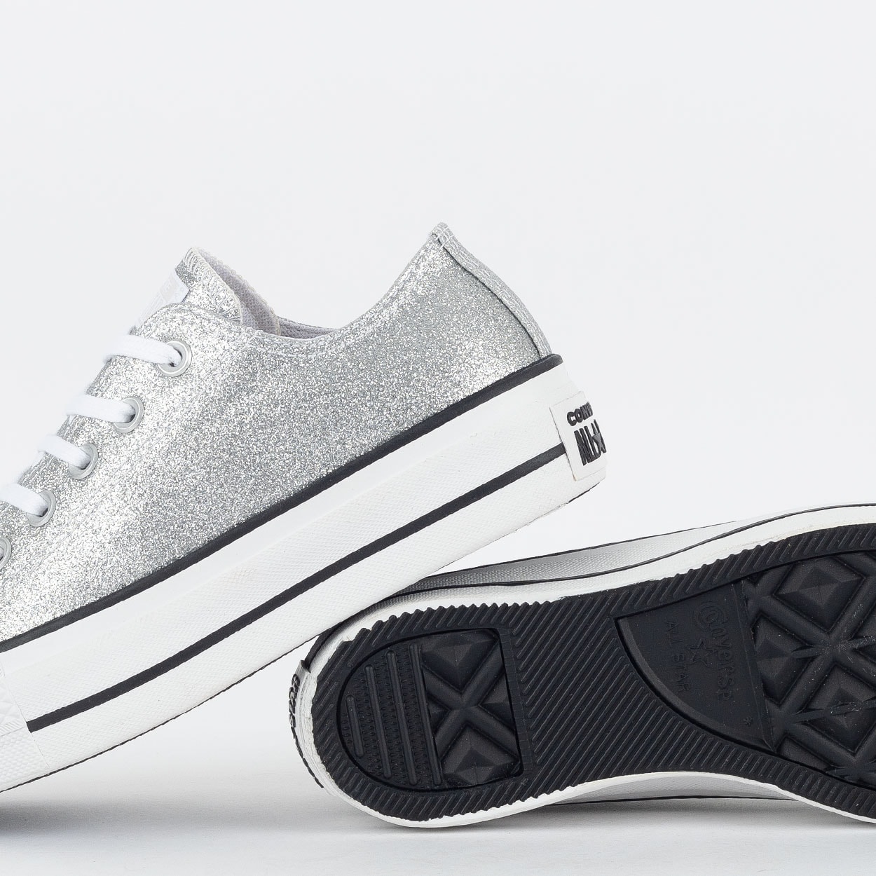 Converse shops glitter noir