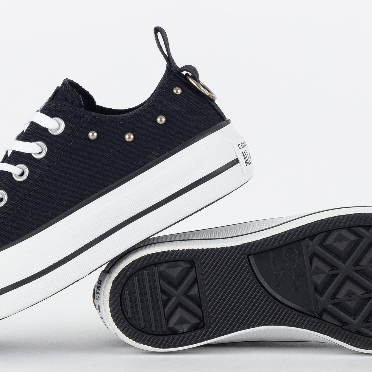 Tênis converse chuck taylor deals all star platform ox cinza