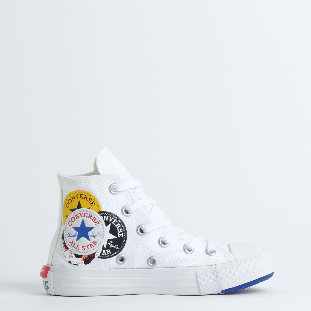all star branco e azul