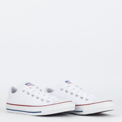 Tênis Converse Chuck Taylor All Star Madison Ox Essential Branco Branco Grena CT28910001