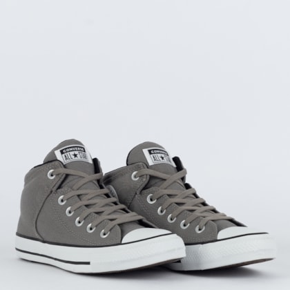 Tênis Converse Chuck Taylor All Star Mid High Street Canvas Color Cinza Preto CT27540001