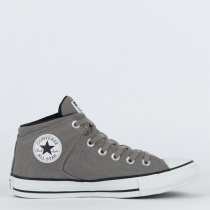 Tênis Converse Chuck Taylor All Star Mid High Street Canvas Color Cinza Preto CT27540001