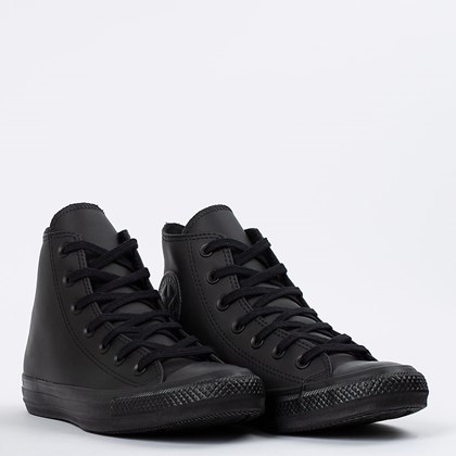 Tênis Converse Chuck Taylor All Star Monochrome Leather Hi Preto Preto CT08250002