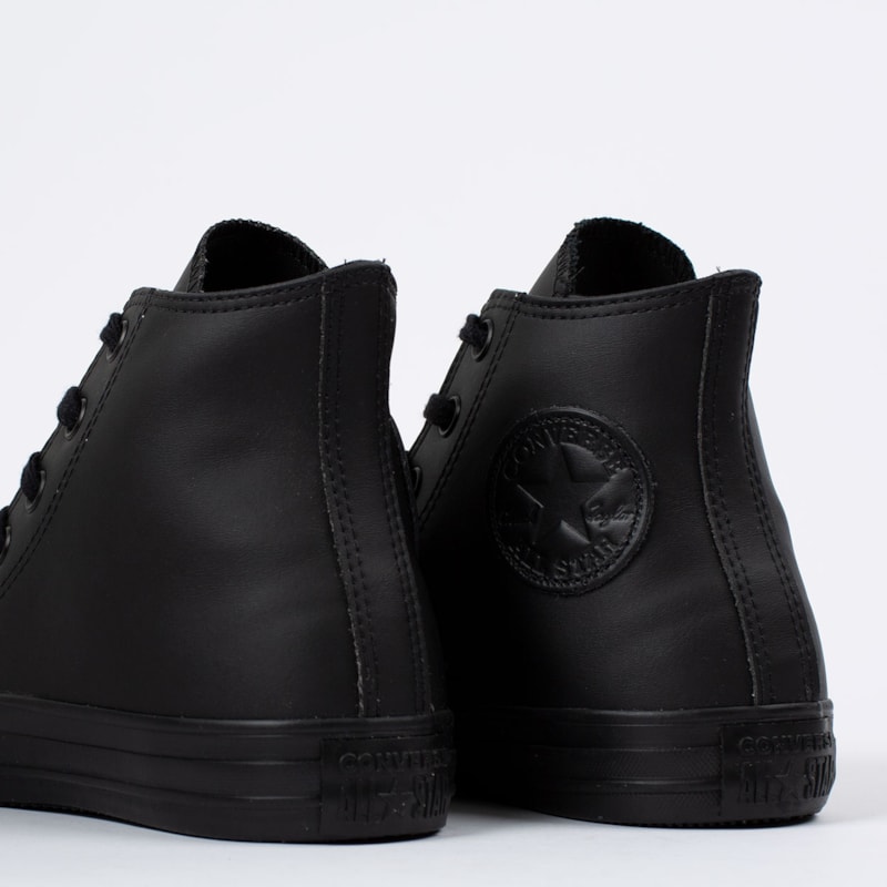 all star monochrome leather