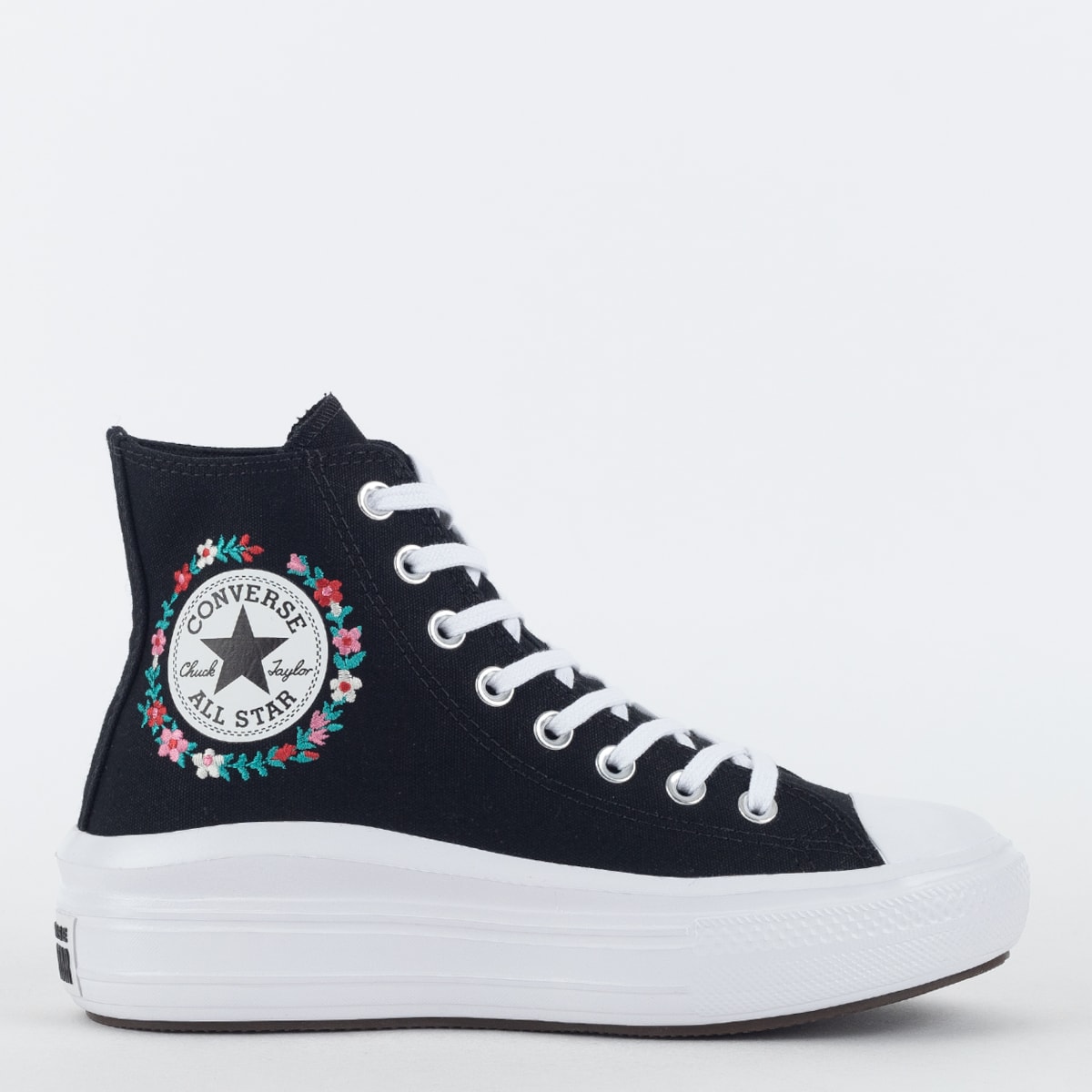 Tenis Converse Chuck Taylor All-Star Plataforma Hi Move Preto/Branco -  NewSkull