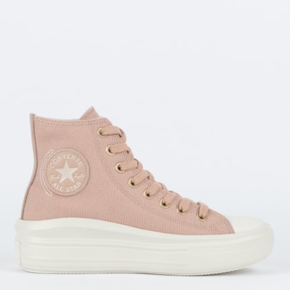 Tênis Converse Chuck Taylor All Star Move Hi Modern Tailored Nude Rosa CT28290002