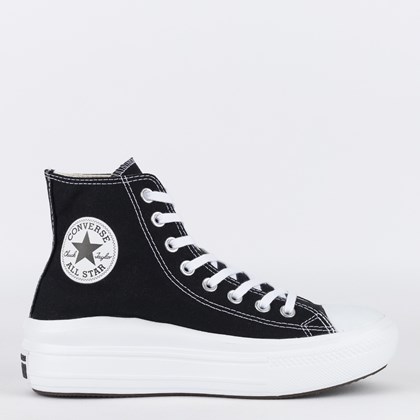 All Star Plataforma Tênis Converse Lift Feminino Branco Preto