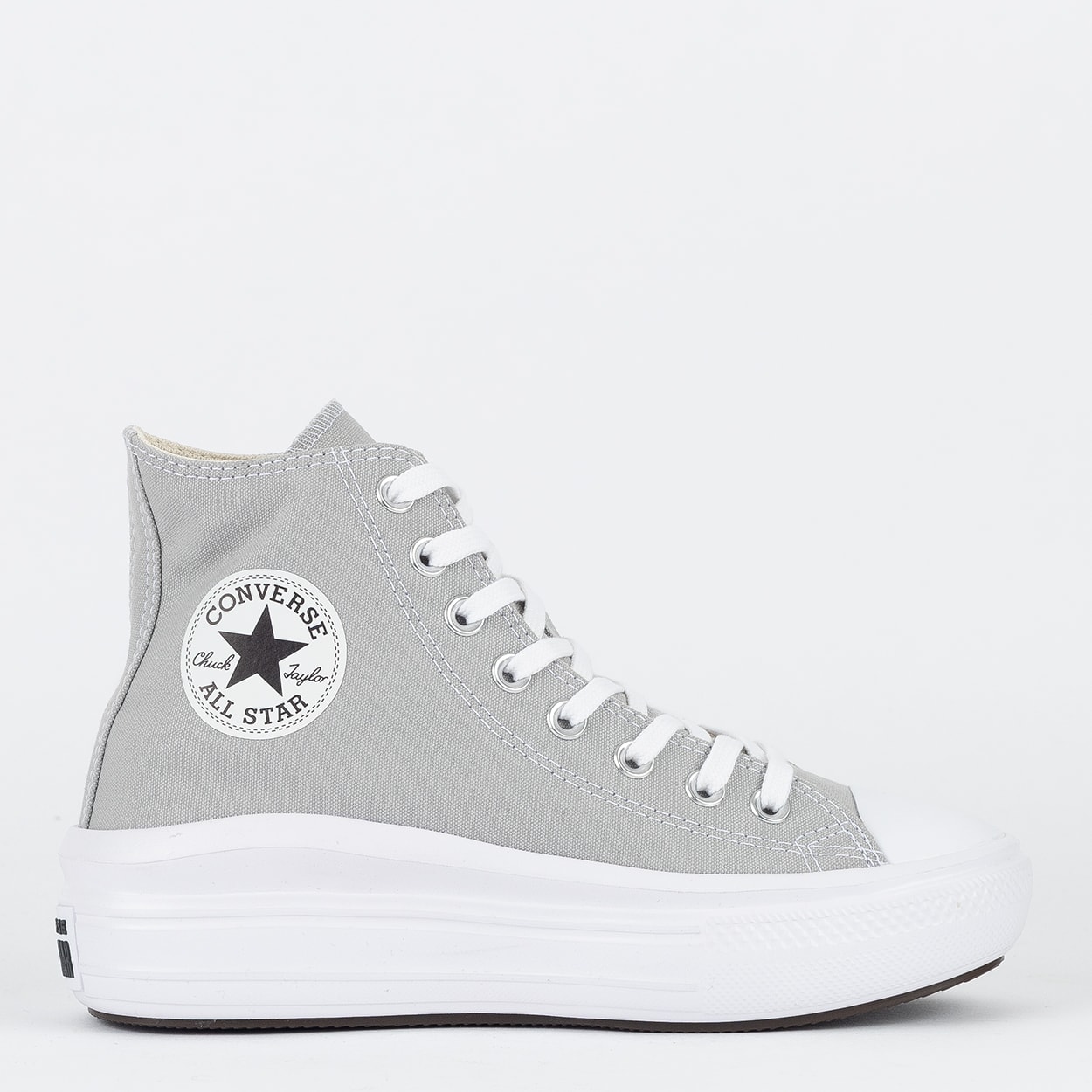 Tênis Converse Chuck Taylor All Star Move Hi Seasonal Cinza Claro