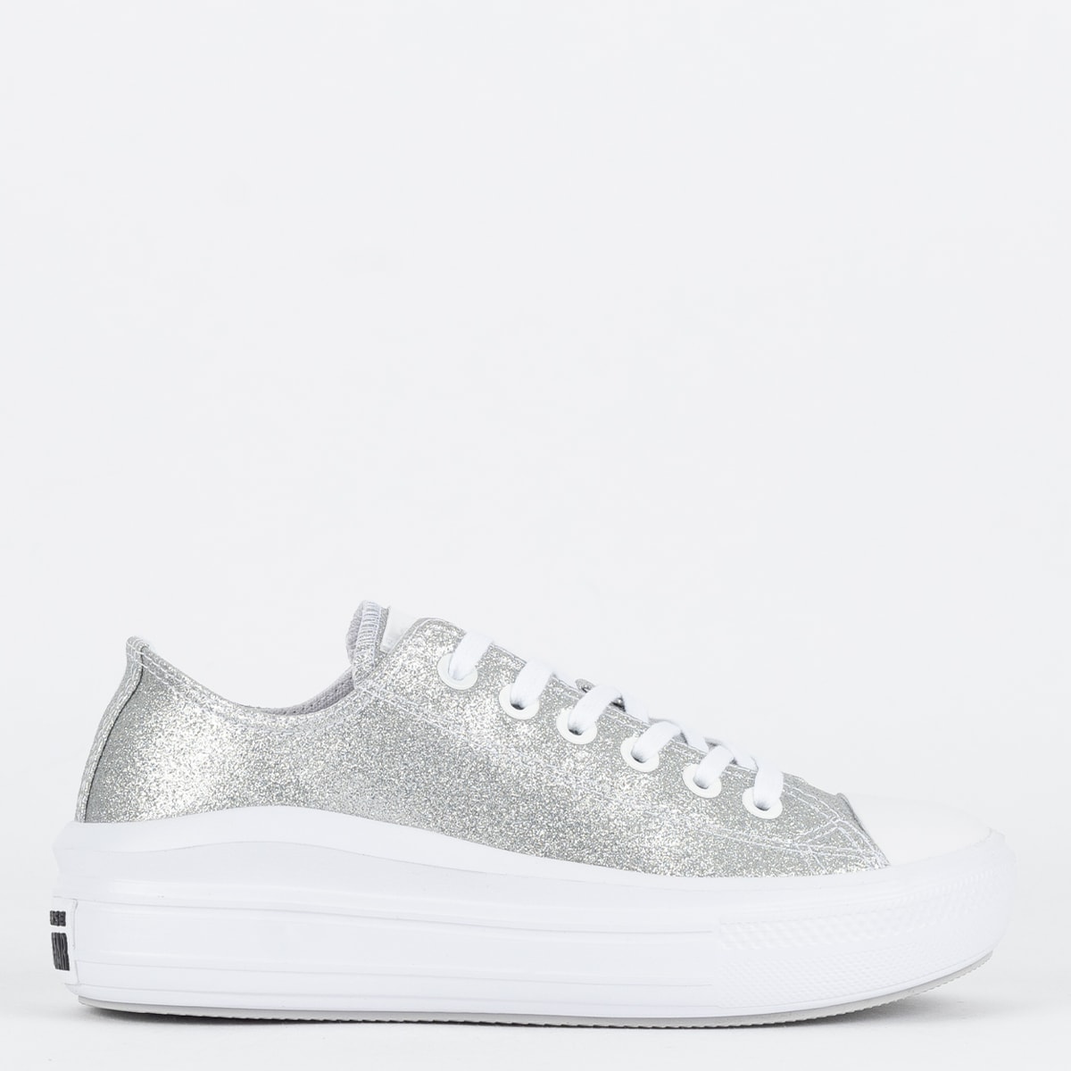 Tênis Converse Chuck Taylor All Star Move Ox Sparkle Party Prata
