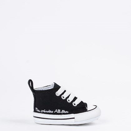 Tênis Converse Chuck Taylor All Star My First All Star Kids Preto Branco CK04400001