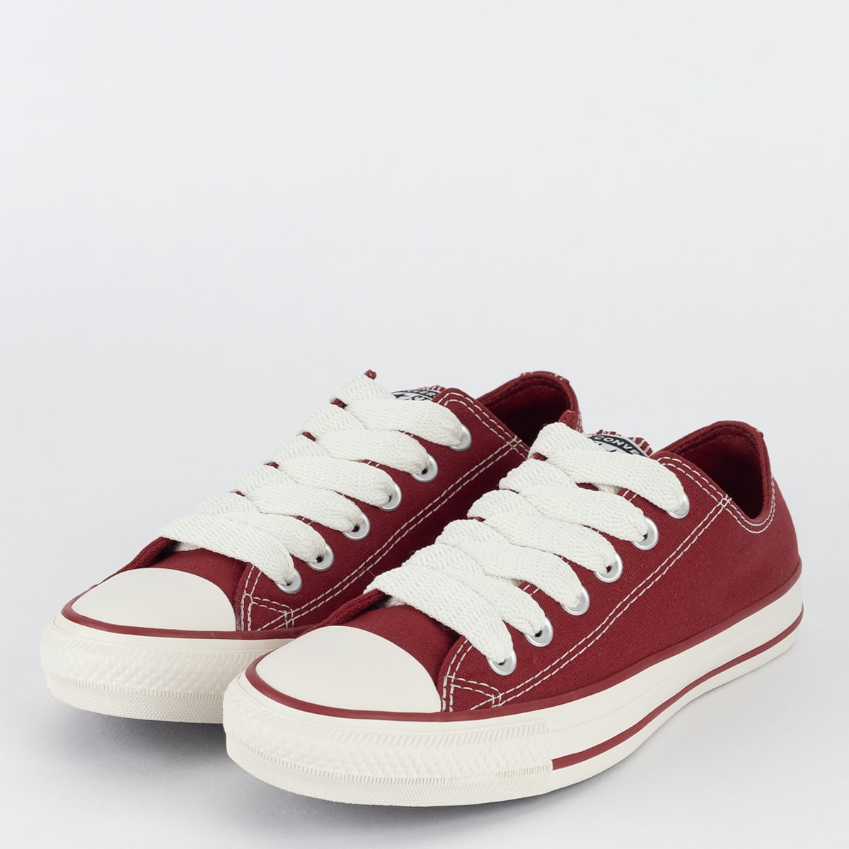 Bordo All Star Vinho Cano Curto Cano Baixo All Star De Couro Vinho