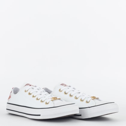 Tênis Converse Chuck Taylor All Star Ox Dia dos Namorados Branco Beterraba CT24480001