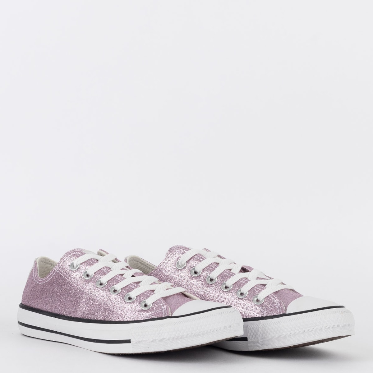 ALL STAR CHUCK TAYLOR ROSA CHICLETE GLITTER CANO LONGO INFANTIL