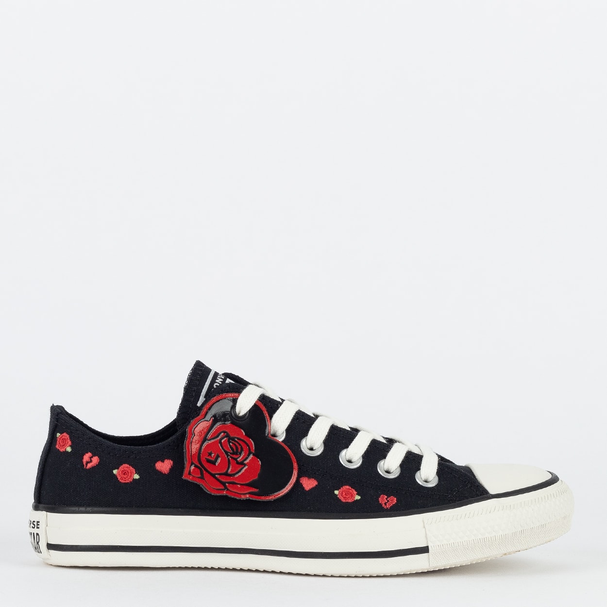 Tênis Converse Chuck Taylor All Star Ox Love Me Not Preto Vermelho