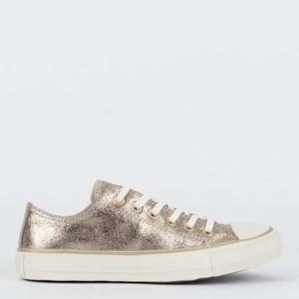 Tênis Converse Chuck Taylor All Star Ox Pretty Patina Ouro Claro CT28210001