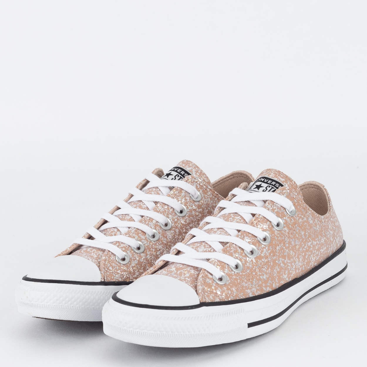 Tênis Converse Chuck Taylor All Star Ox Shinefetti Nude Rosa
