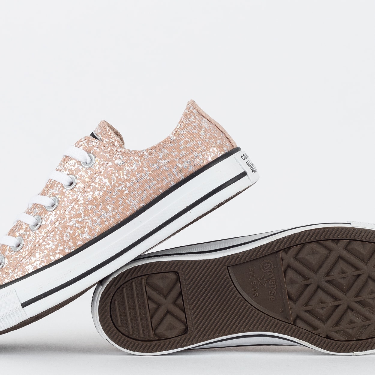 Tênis Converse Chuck Taylor All Star Ox Shinefetti Nude Rosa