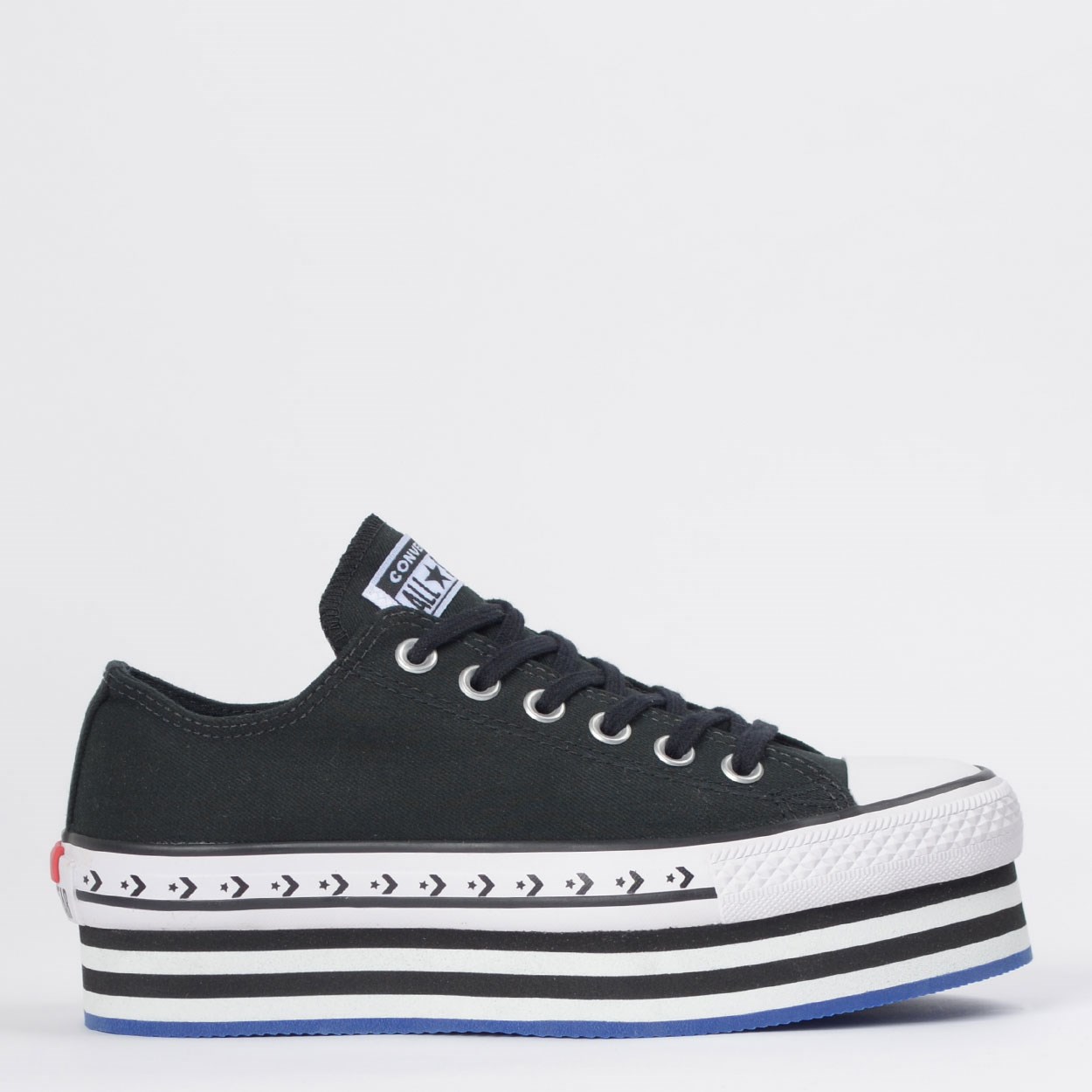 tênis converse chuck taylor all star platform lift ox branco preto ct09830001