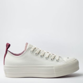 Tênis Converse Chuck Taylor All Star Platform Lift Ox Amendoa Bordo CT12900001 Tênis Converse Chuck Taylor All Star Platform Lift Ox Amendoa Bordo CT12900001