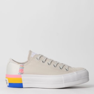 Tênis Converse Chuck Taylor All Star Platform Lift Ox Cinza Palido CT12570002 Tênis Converse Chuck Taylor All Star Platform Lift Ox Cinza Palido CT12570002