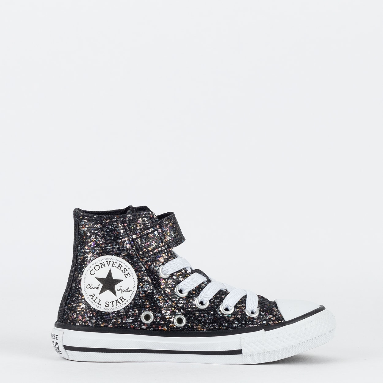 twinkle♡ Tênis Converse Kids Chuck Taylor All Star 1V Hi Velcro Shinefetti